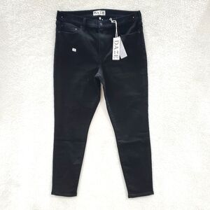 Daze Denim Womens 33 Black Call You Back Mid Rise Skinny Zip Fly Denim Jeans.